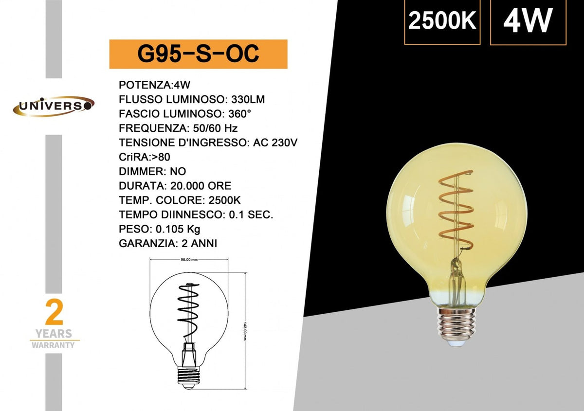 Lampadina LED Universo – G95-S-OC