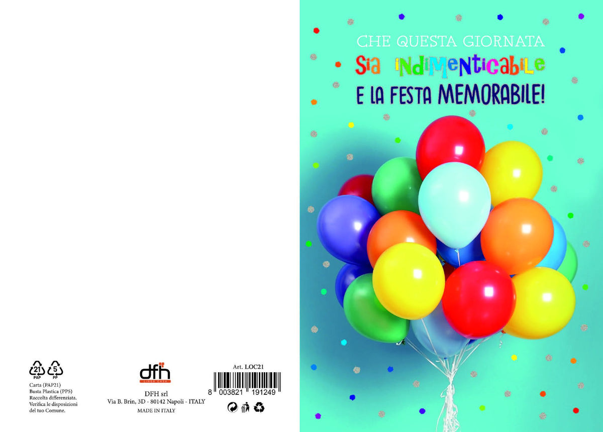 Biglietto compleanno c/foil
