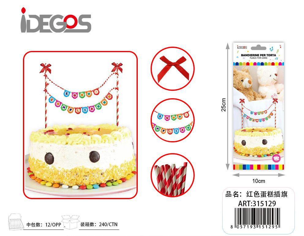 Stecchini decorativi per torte, 12 pezzi