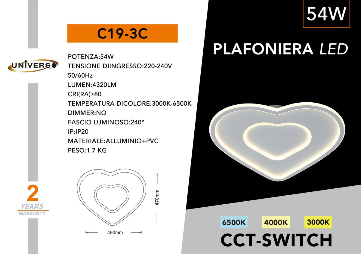 Lampada Da Soffitto Universo – C19-3C