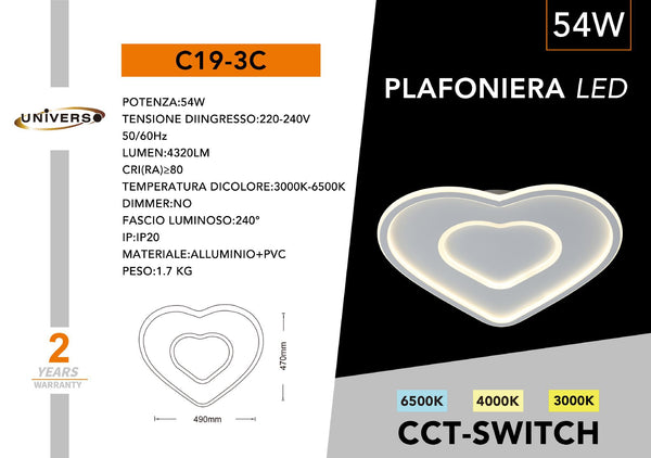 Lampada Da Soffitto Universo – C19-3C