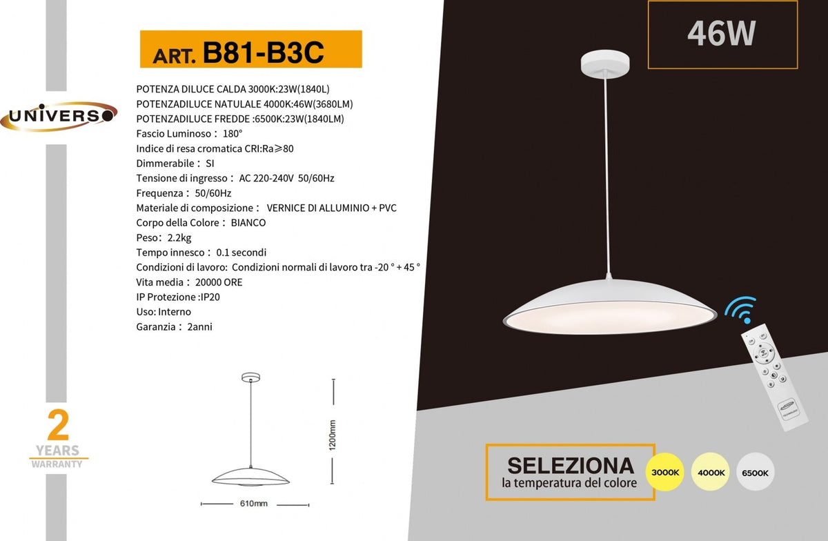 Lampadario Da Soffitto Universo – B81-B3C