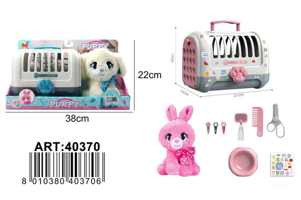 Puppy, peluche con trasportino e accessori AP40370