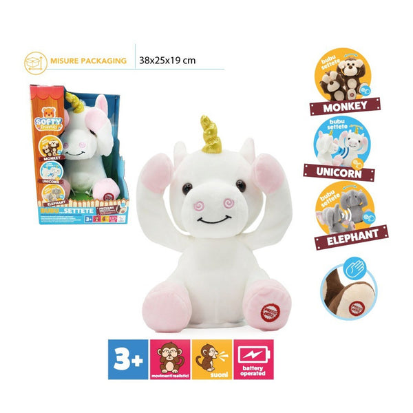 Peluche interattivo Softy Friends unicorno Bubu Settete