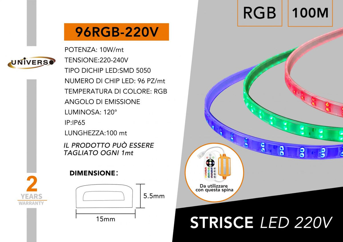 Connettore per strisce LED – 96RGB-220V