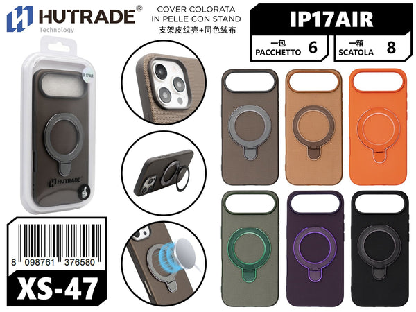 XS-47 COVER COLORATA IN PELLE CON STAND IP17 AIR