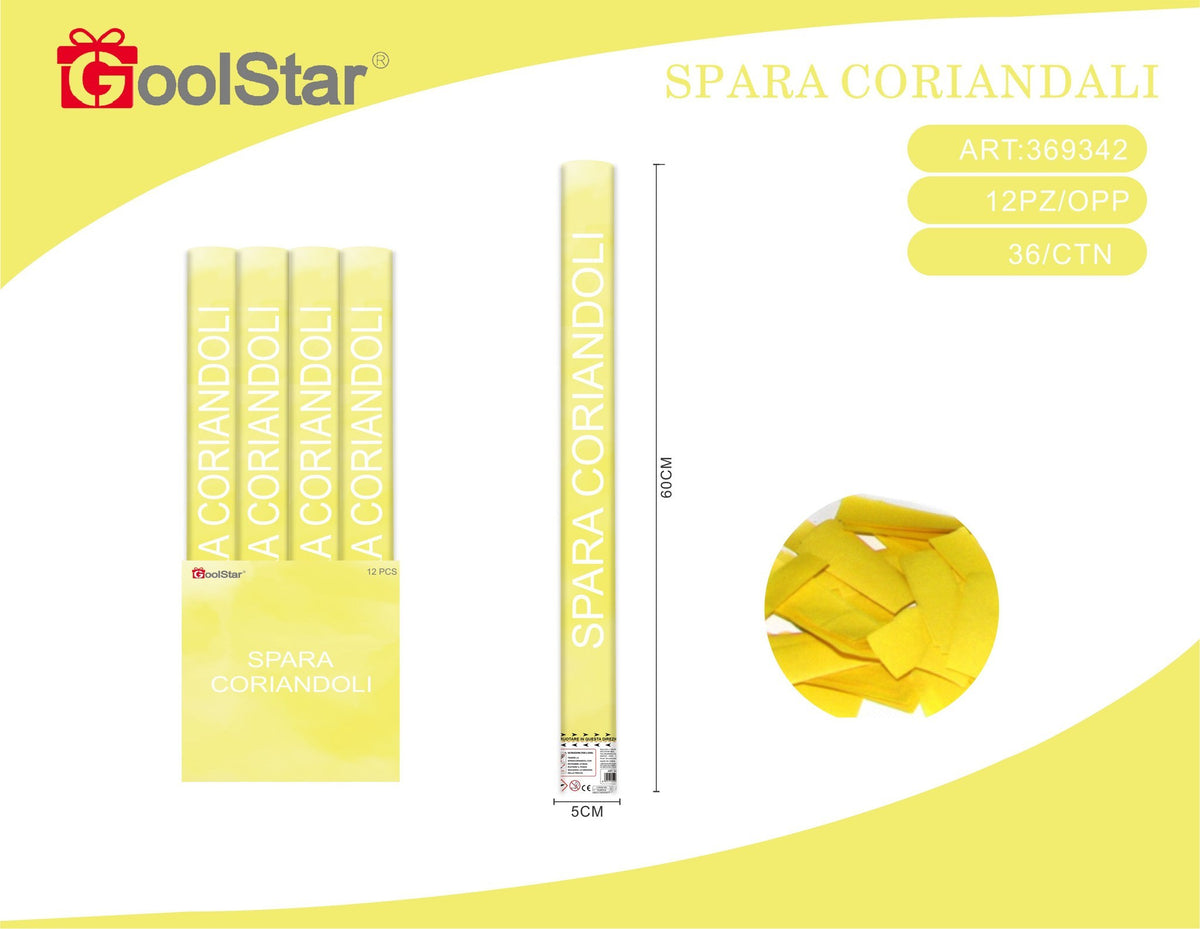 Sparacoriandoli con coriandoli in carta, 60 cm