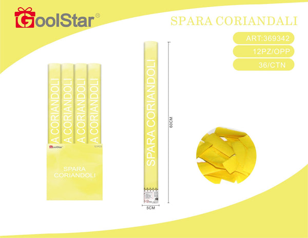 Sparacoriandoli con coriandoli in carta, 60 cm