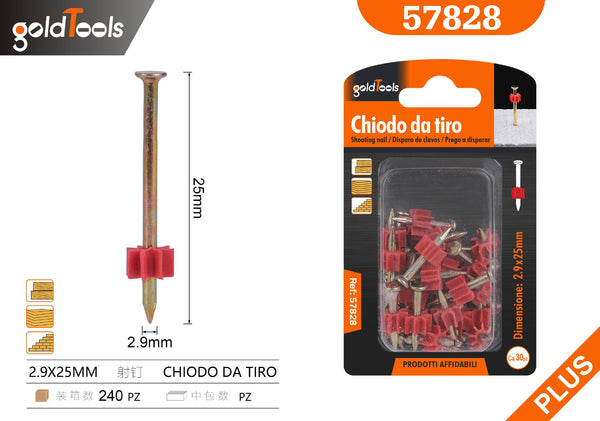 Chiodi e rivetti 2.9×25mm – art. 57828