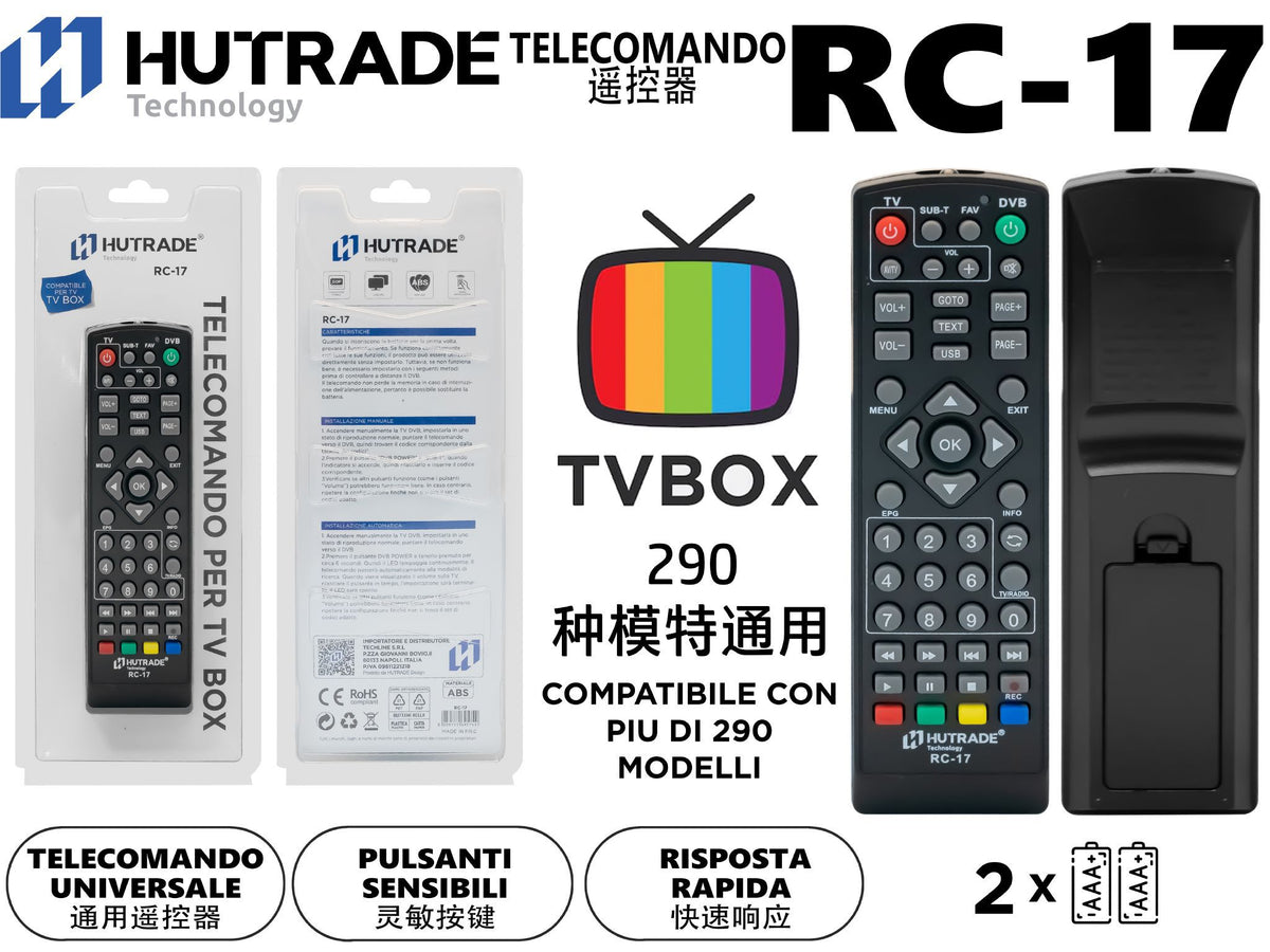 RC-17 TELECOMANDO UNIVERSALE PER TV BOX