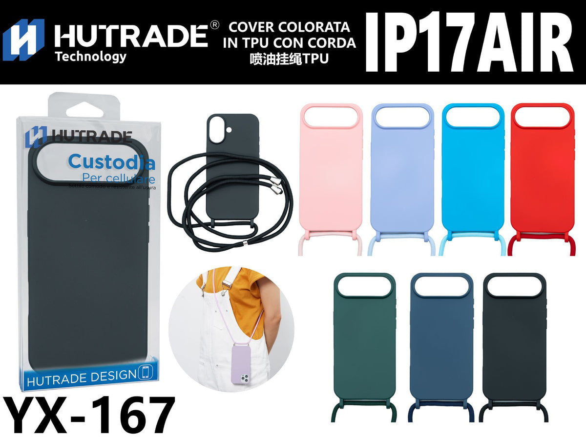 COVER COLORATA IN TPU CON CORDA IP17 AIR – YX167 144025