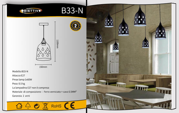 Porta Lampadina E27 Universo – B33-N