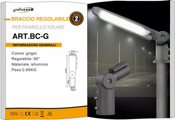 Staffa per illuminazione solare – BC-G
