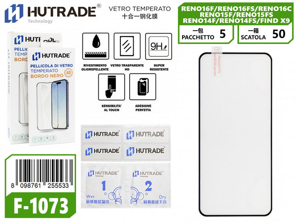 F-1073 PELLICOLA DI VETRO OPPO RENO 16F/16FS/RENO 16C/RENO 15F/RENO 15FS /RENO 14F/RENO 144D 10 IN 1