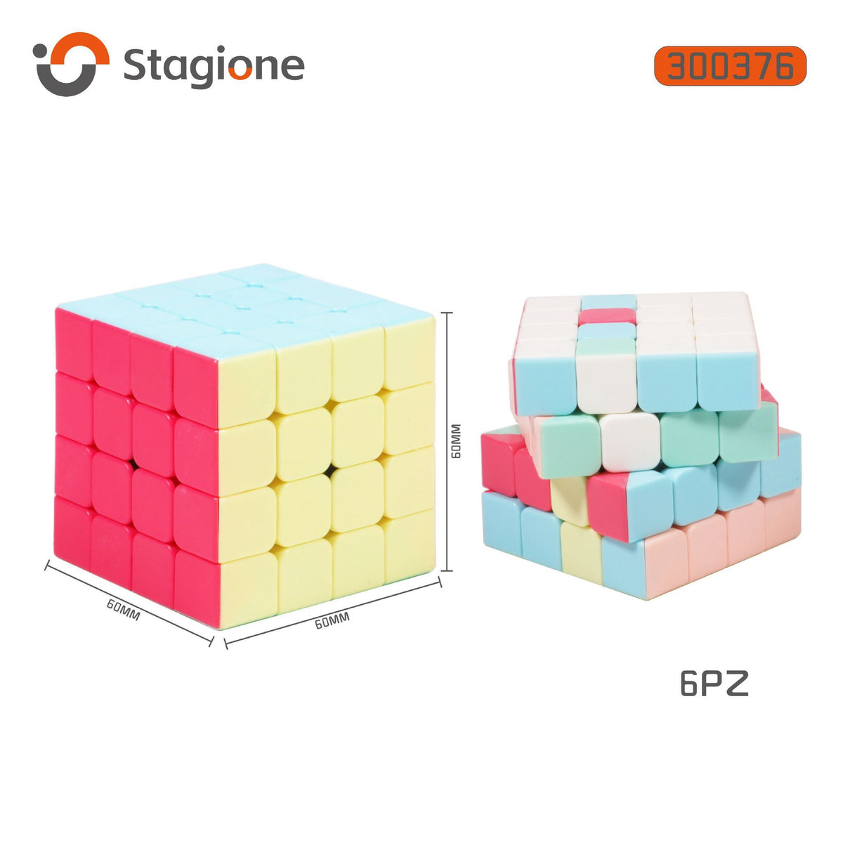 Rompicapo cubo 4 × 4 senza adesivi