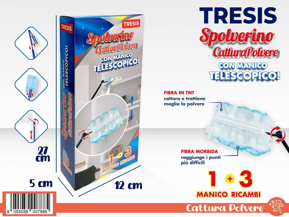 3 pz SPOLVERINO MAN. TELESCOPICO CX-407