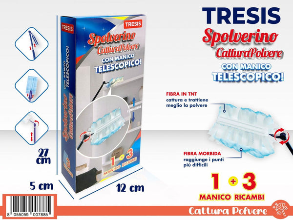 3 pz SPOLVERINO MAN. TELESCOPICO CX-407