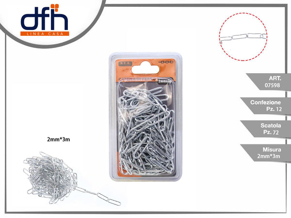 CATENA DI FERRO 2 mm X 3m