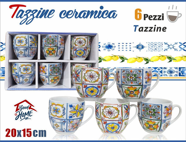 6 tazzine cer.artista