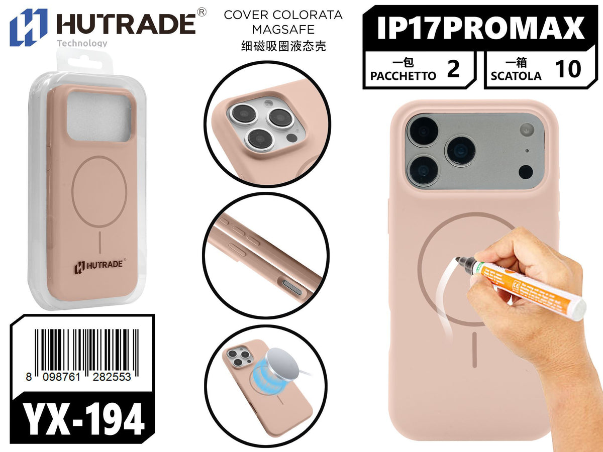 YX-194 COVER COLORATA MAGSAFE IP17PROMAX/IP18PROMAX ROSA