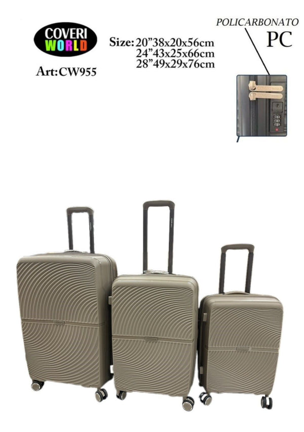 Coveri World CW955, set di 3 pezzi, champagne