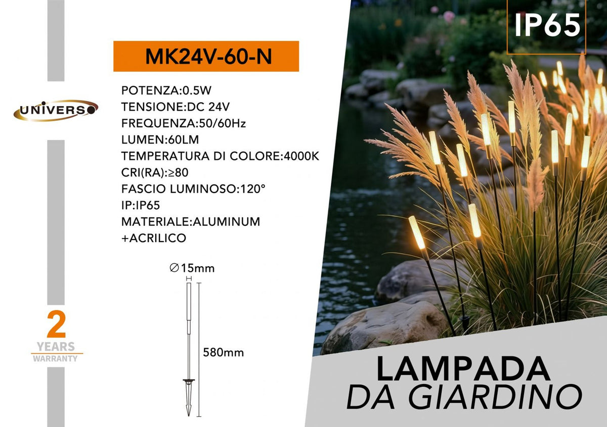 Luce da giardino e da percorso – MK24V-60-N