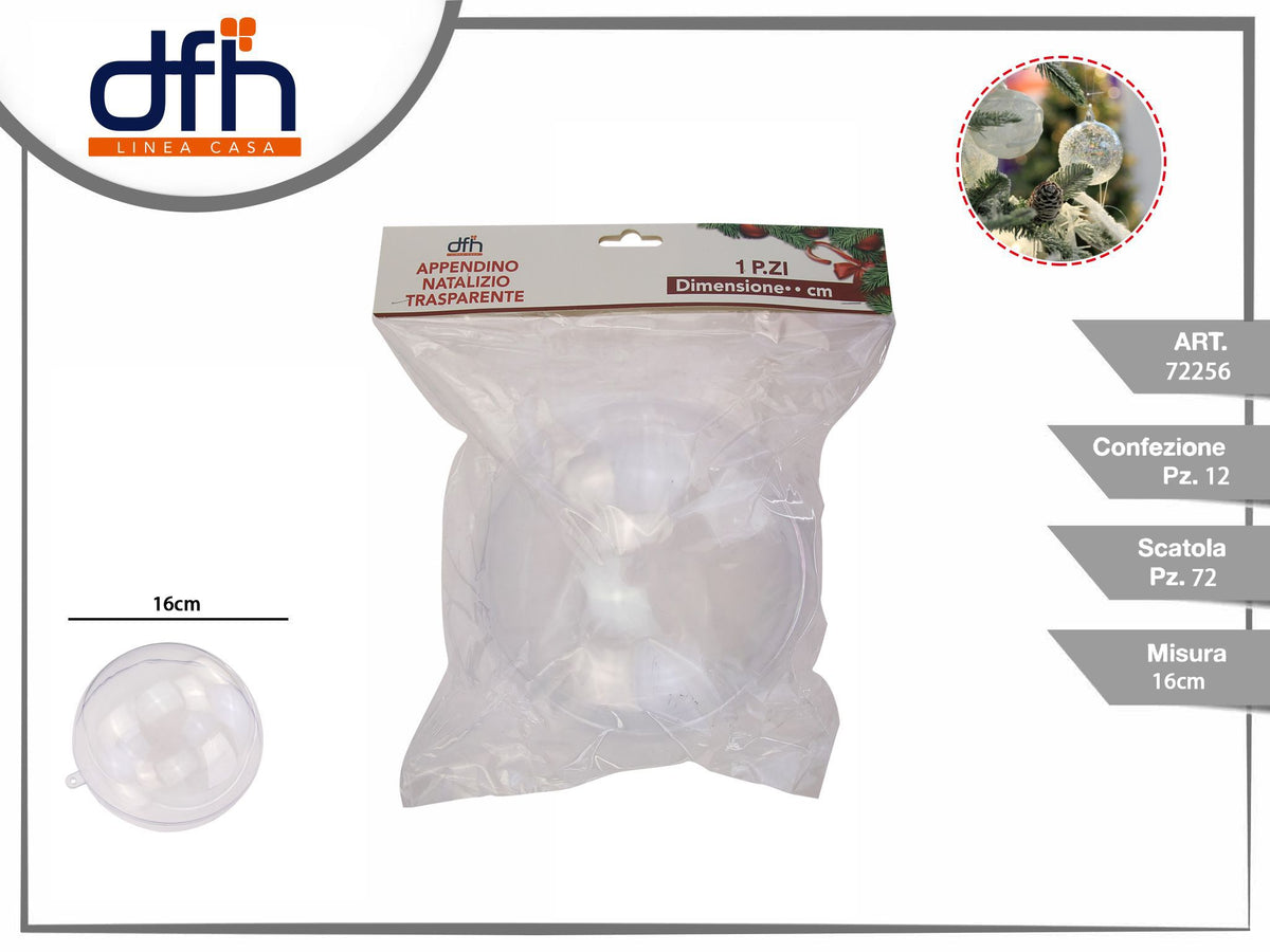 SFERA TRASPARENTE 16 cm 1 pz
