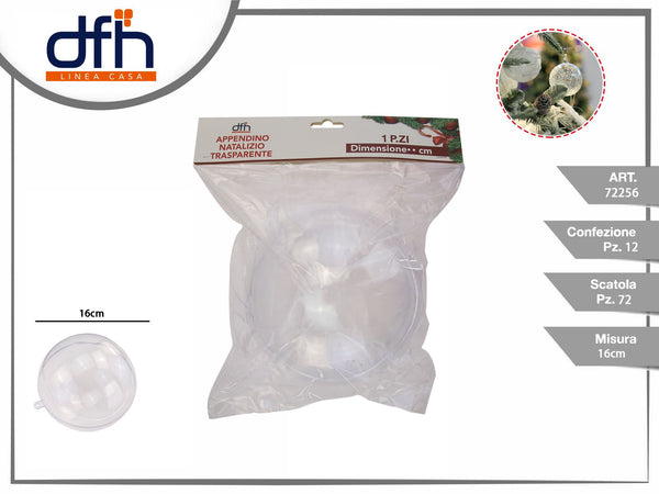 SFERA TRASPARENTE 16 cm 1 pz