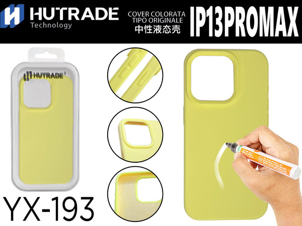 YX-193 COVER COLORATA IN GOMMA IP13PROMAX GIALLO