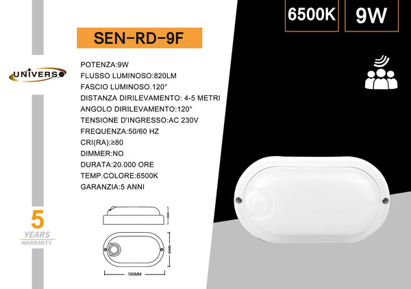 Lampada Con Sensore Universo – SEN-RD-9F