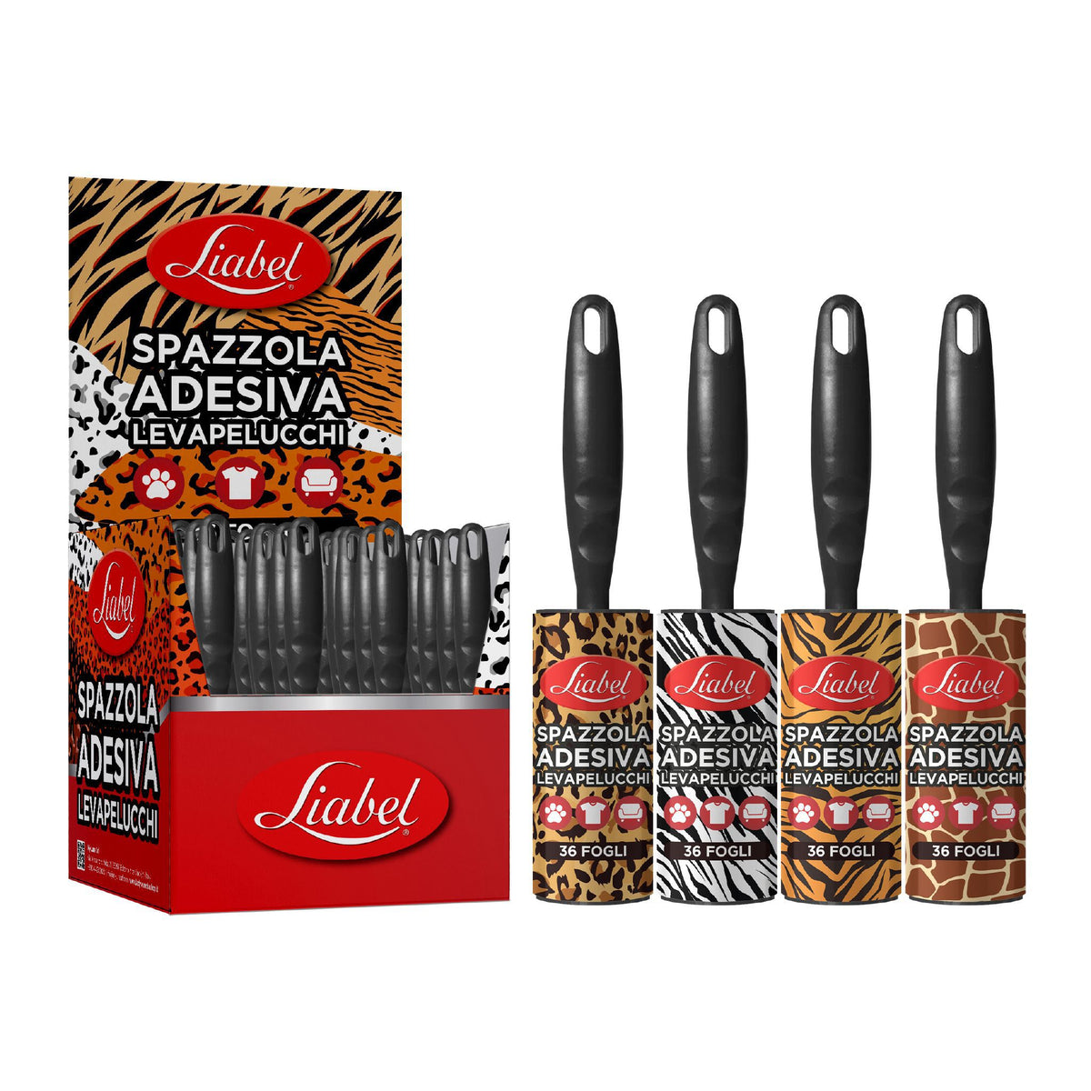 Spazzola adesiva levapelucchi LIABEL - spazzola adesiva levapelucchi