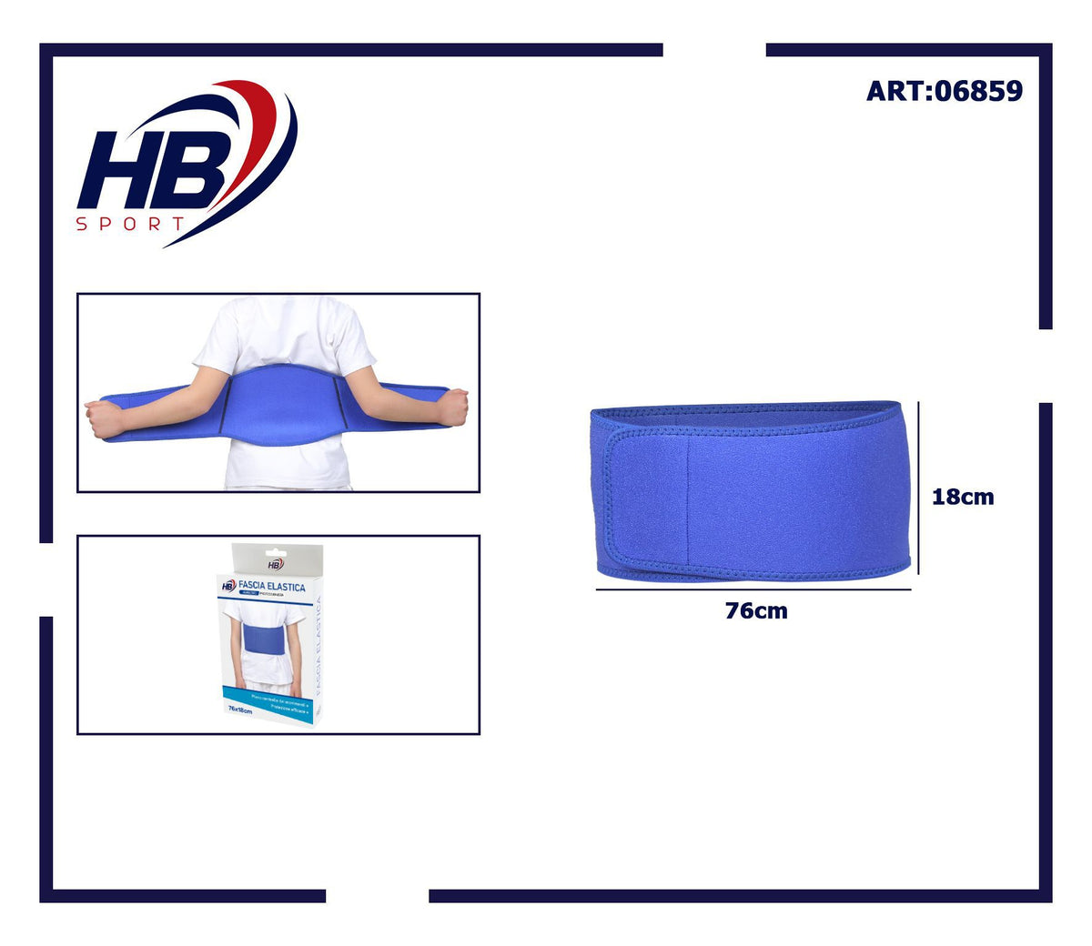 Fascia elastica-blu
