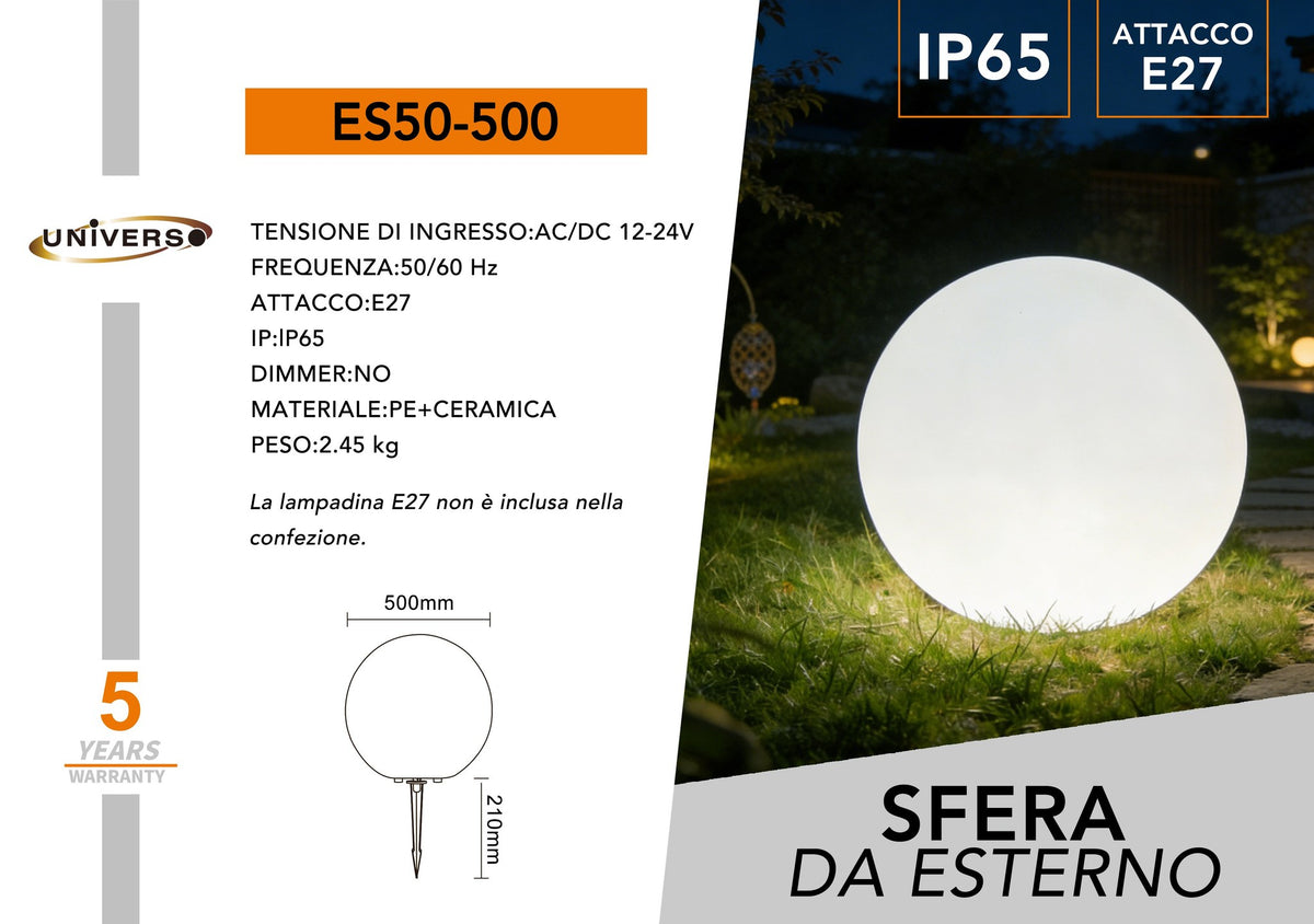 Luce da giardino e da percorso – ES50-500