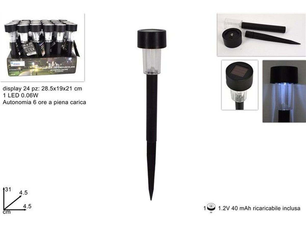 Lampada solare led h 27 cm art.(ht1388 ) 22102
