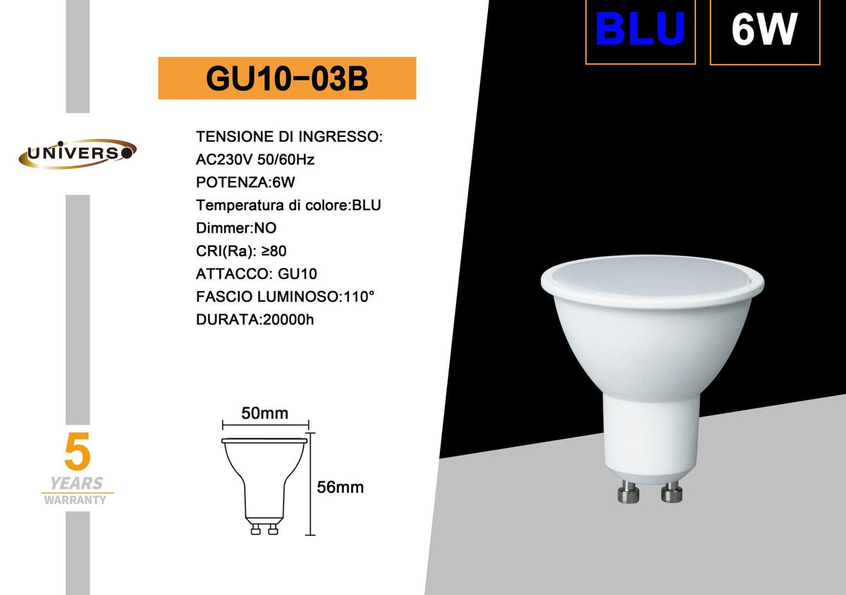 Lampadina Universo – GU10-03B