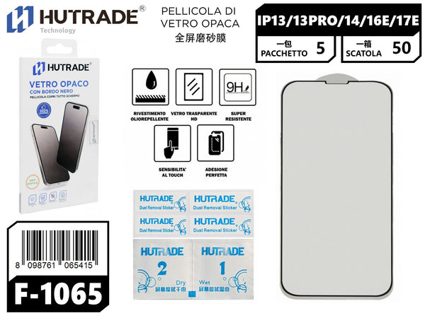 PELLICOLA DI VETRO OPACA IP13/13 PRO /14 /16E /IP17E – F1065 547304