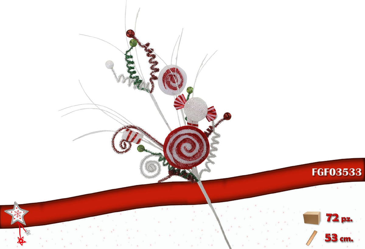 Ramo con candy cane