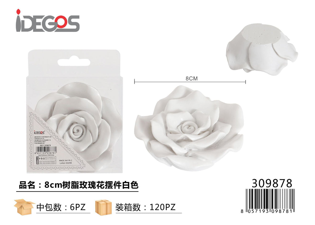 Rosa decorativa in resina