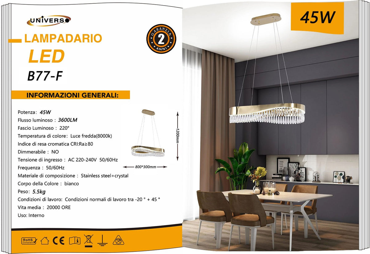 Lampadario Da Soffitto Universo – B77-F