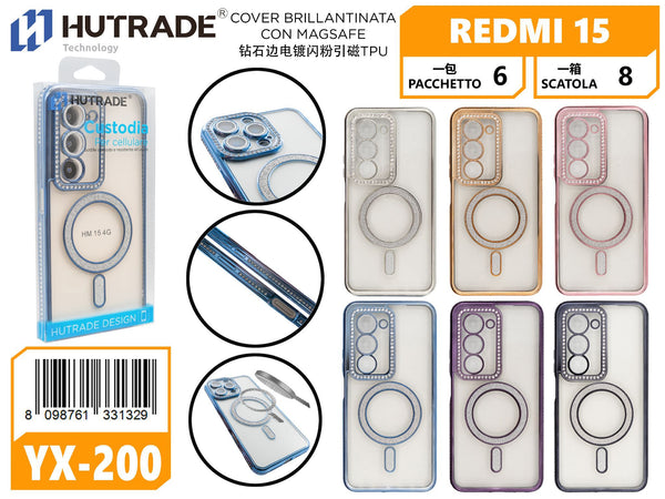 YX-200 COVER BRILLANTINATA CON MAGSAFE REDMI 15