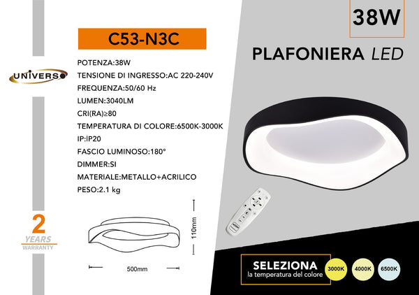 Lampada Da Soffitto Universo – C53-N3C