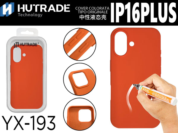 YX-193 COVER COLORATA IN GOMMA IP16 PLUS ARANCIONE