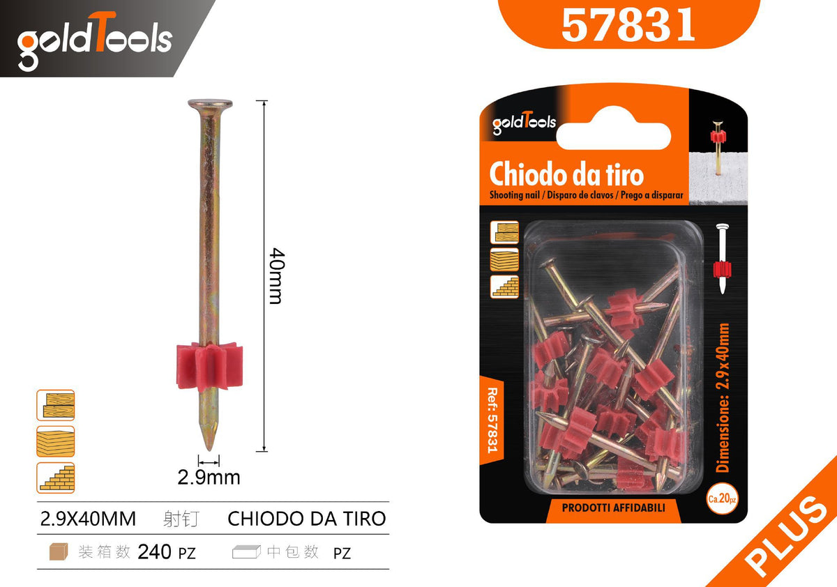 Chiodi e rivetti 2.9×40mm – art. 57831