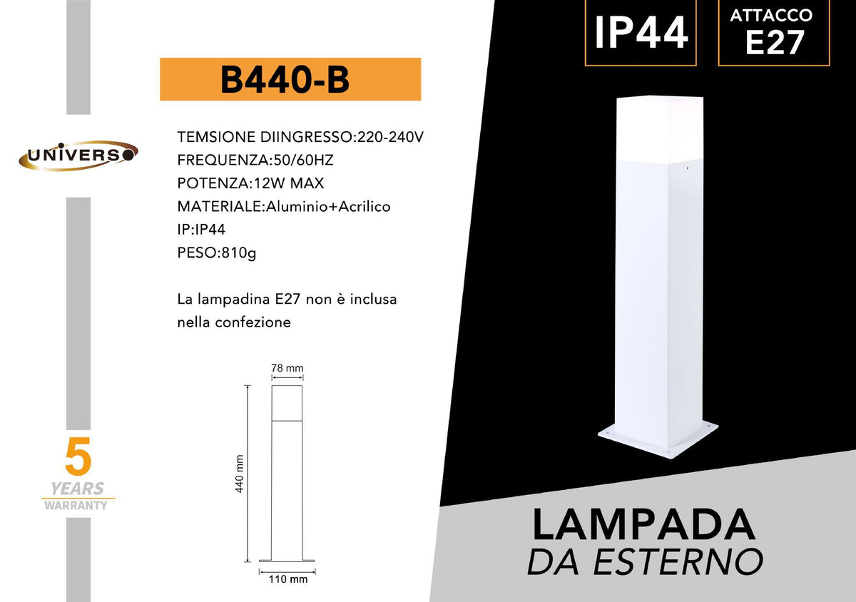 Luce da giardino e da percorso – B440-B