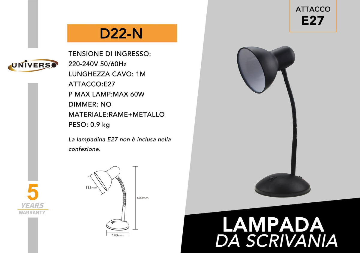 Lampada da tavolo – D22-N