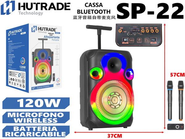 SP-22 CASSA BLUETOOTH CON MICROFONO /FM DA 120W