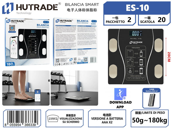 ES-10 BILANCIA DIGITALE PESAPERSONE E FORMA 180KG