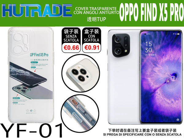 COVER TRASPARENTE OPPO FIND X5 PRO – YF01 011724