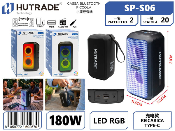 SP-S06 CASSA BLUETOOTH PICCOLA 180W