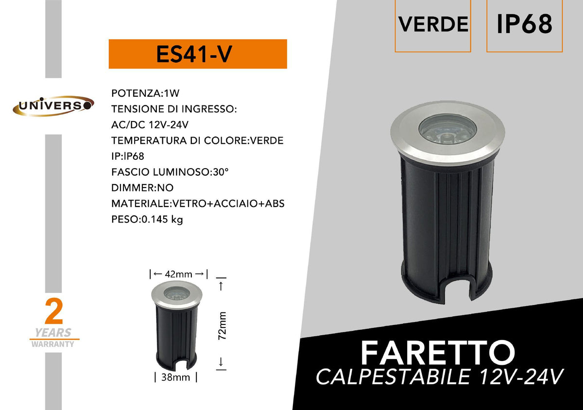 Luce da giardino e da percorso – ES41-V